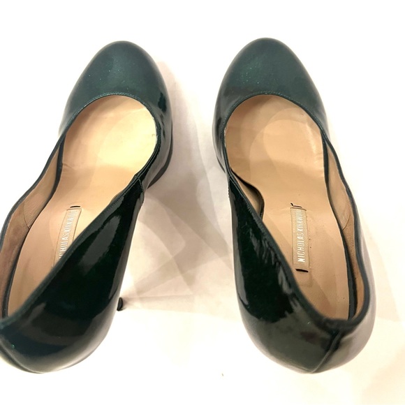 Nicholas Kirkwood Green Sparkle High Heels B13/9 - Picture 7 of 14